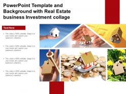 Powerpoint Template And Background With Real Estate Business Investment Collage