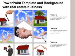 Powerpoint template and background with real estate business