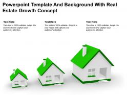 Powerpoint template and background with real estate growth concept