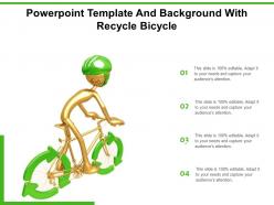 Powerpoint template and background with recycle bicycle