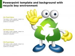 Powerpoint template and background with recycle boy environment