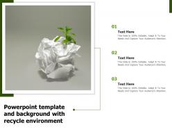 Powerpoint template and background with recycle environment