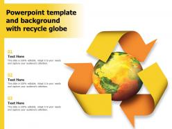 Powerpoint template and background with recycle globe