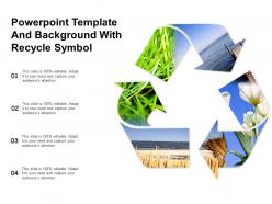 Powerpoint template and background with recycle symbol