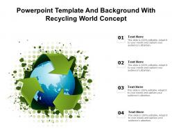 Powerpoint template and background with recycling world concept