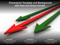 Powerpoint template and background with red and green arrows
