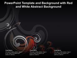 Powerpoint template and background with red and white abstract background