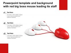 Powerpoint template and background with red big boss mouse leading its staff