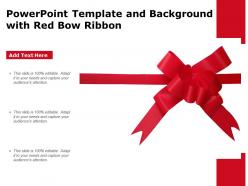 Powerpoint template and background with red bow ribbon