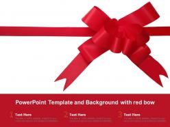 Powerpoint template and background with red bow