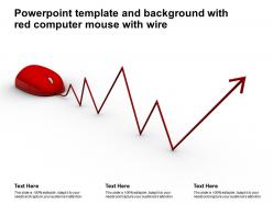 Powerpoint template and background with red computer mouse with wire