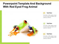 Powerpoint template and background with red eyed frog animal