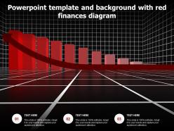 Powerpoint template and background with red finances diagram