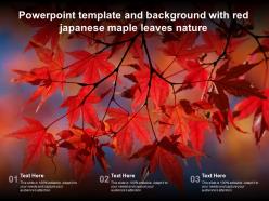 Powerpoint template and background with red japanese maple leaves nature