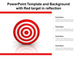 Powerpoint template and background with red target in reflection