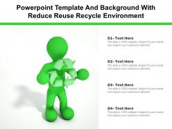 Powerpoint template and background with reduce reuse recycle environment