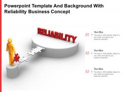 Powerpoint template and background with reliability business concept