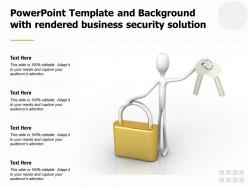Powerpoint Template And Background With Rendered Business Security Solution