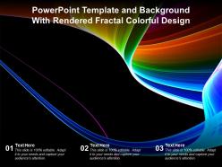 Powerpoint template and background with rendered fractal colorful design