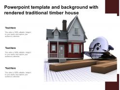 Powerpoint template and background with rendered traditional timber house