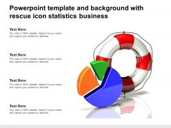 Powerpoint template and background with rescue icon statistics business