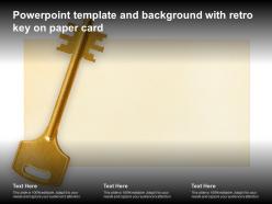 Powerpoint template and background with retro key on paper card