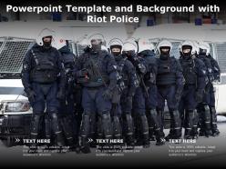 Powerpoint template and background with riot police