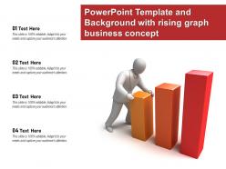 Powerpoint template and background with rising graph business concept