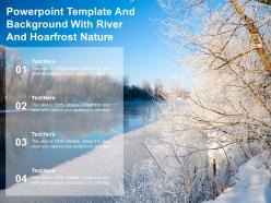 Powerpoint template and background with river and hoarfrost nature