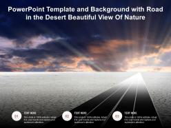 Powerpoint template and background with road in the desert beautiful view of nature