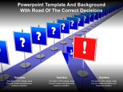 Powerpoint template and background with road of the correct decisions