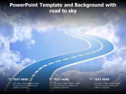 Powerpoint template and background with road to sky