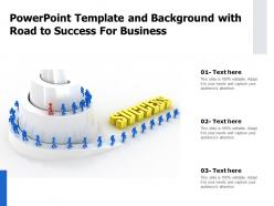 Powerpoint template and background with road to success for business