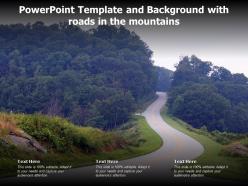 Powerpoint template and background with roads in the mountains