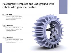 Powerpoint template and background with robots with gear mechanism