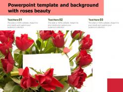Powerpoint template and background with roses beauty