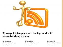 Powerpoint template and background with rss networking symbol