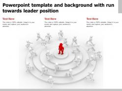 Powerpoint template and background with run towards leader position
