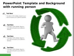 Powerpoint template and background with running person