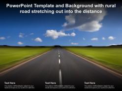 Powerpoint template and background with rural road stretching out into the distance