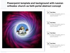 Powerpoint Template And Background With Russian Orthodox Church As Faith Portal Abstract Concept