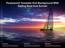 Powerpoint template and background with sailing boat and sunset