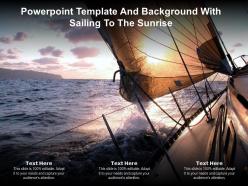 Powerpoint template and background with sailing to the sunrise