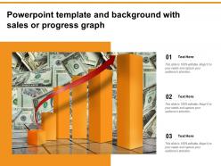 Powerpoint template and background with sales or progress graph
