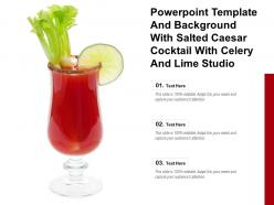Powerpoint template and background with salted caesar cocktail with celery and lime studio