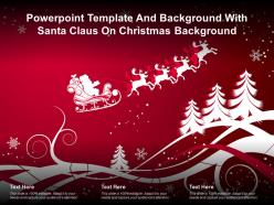 Powerpoint template and background with santa claus on christmas background