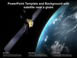 Powerpoint Template And Background With Satellite Near A Globe