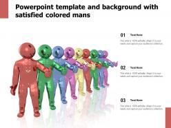 Powerpoint template and background with satisfied colored mans
