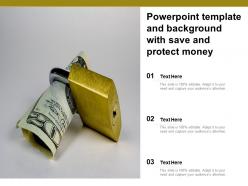 Powerpoint template and background with save and protect money