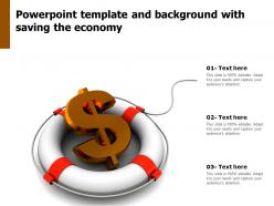 Powerpoint template and background with saving the economy